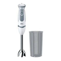 Braun Multiquick 5 Vario MQ 5200 WH Hand Blender - Turbo Function for Effortless Blending in Stylish White/Grey